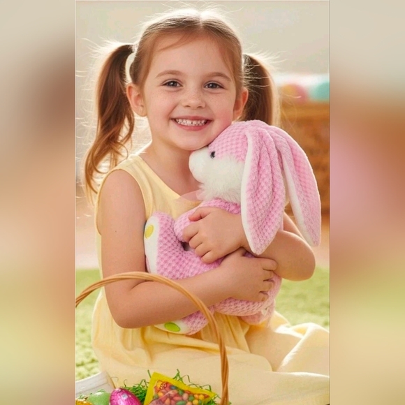 Pink BUNNY RABBIT Chrisha Creations Playful Plush 2009 16" soft stuffed - Picture 2 of 9